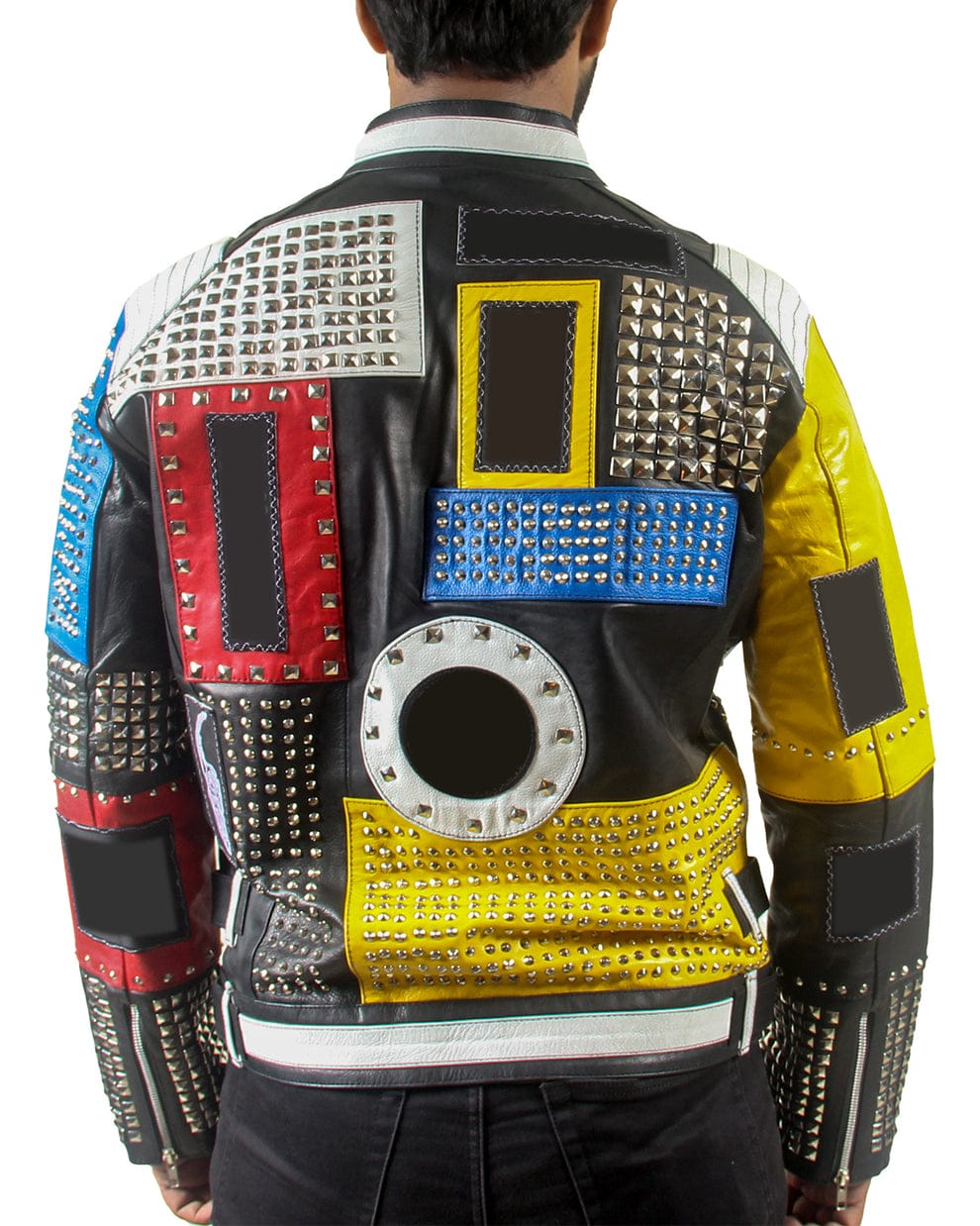 Mens Multi Color Studded Jacket