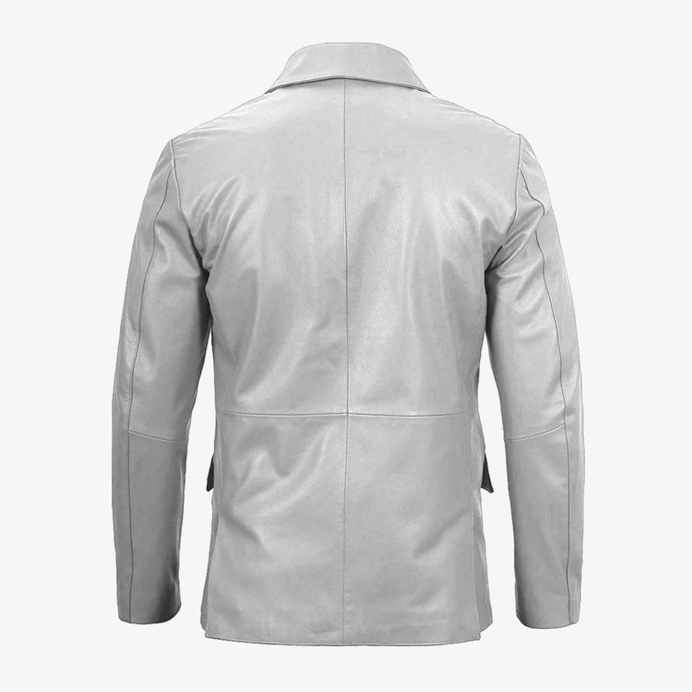 Mens Removable Hood Black Leather Jacket