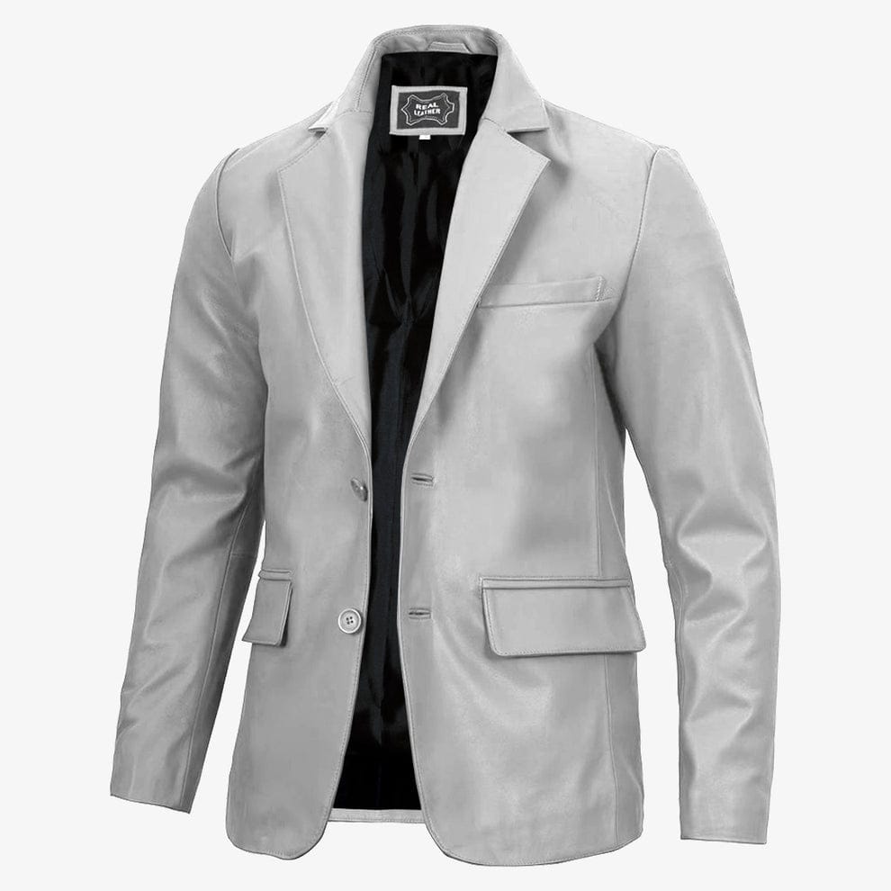 Mens Removable Hood Black Leather Jacket