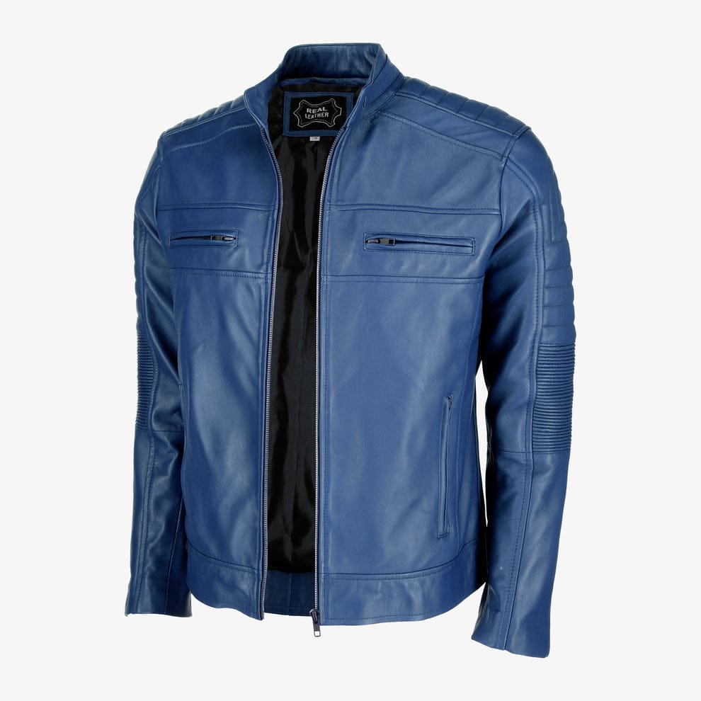 Mens Cafe Racer Leather Jacket