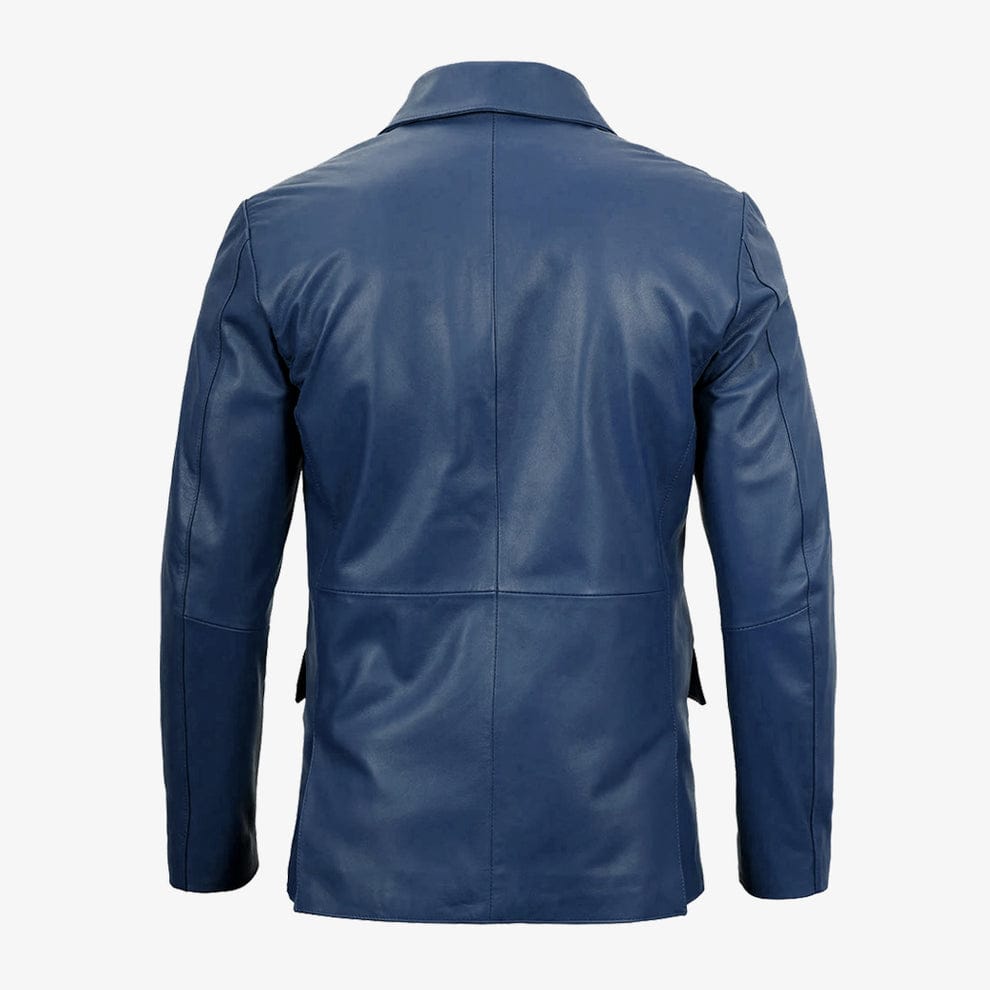 Mens Removable Hood Black Leather Jacket