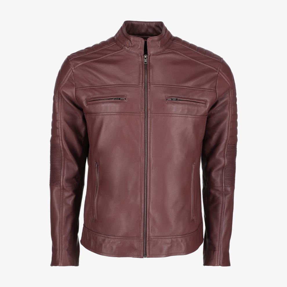 Mens Cafe Racer Leather Jacket