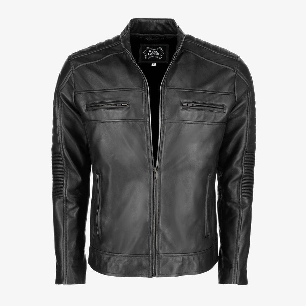 Mens Cafe Racer Leather Jacket
