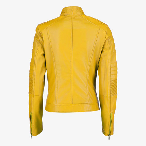 Women Cafe Racer Leather Jacket