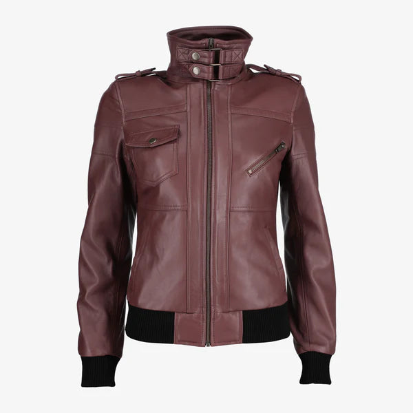 Mens Removable Hood Black Leather Jacket