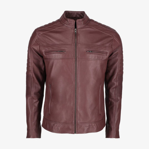 Mens Cafe Racer Leather Jacket