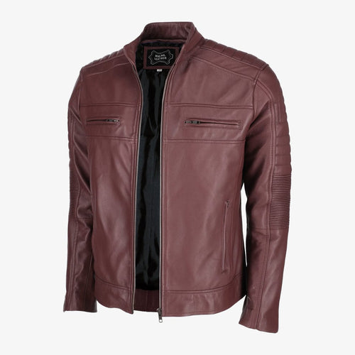 Mens Cafe Racer Leather Jacket
