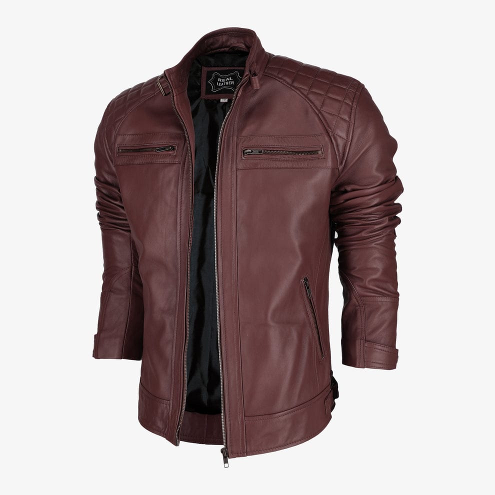 Mens Classic Brown Leather Jacket