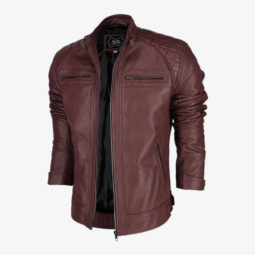 Mens Classic Brown Leather Jacket