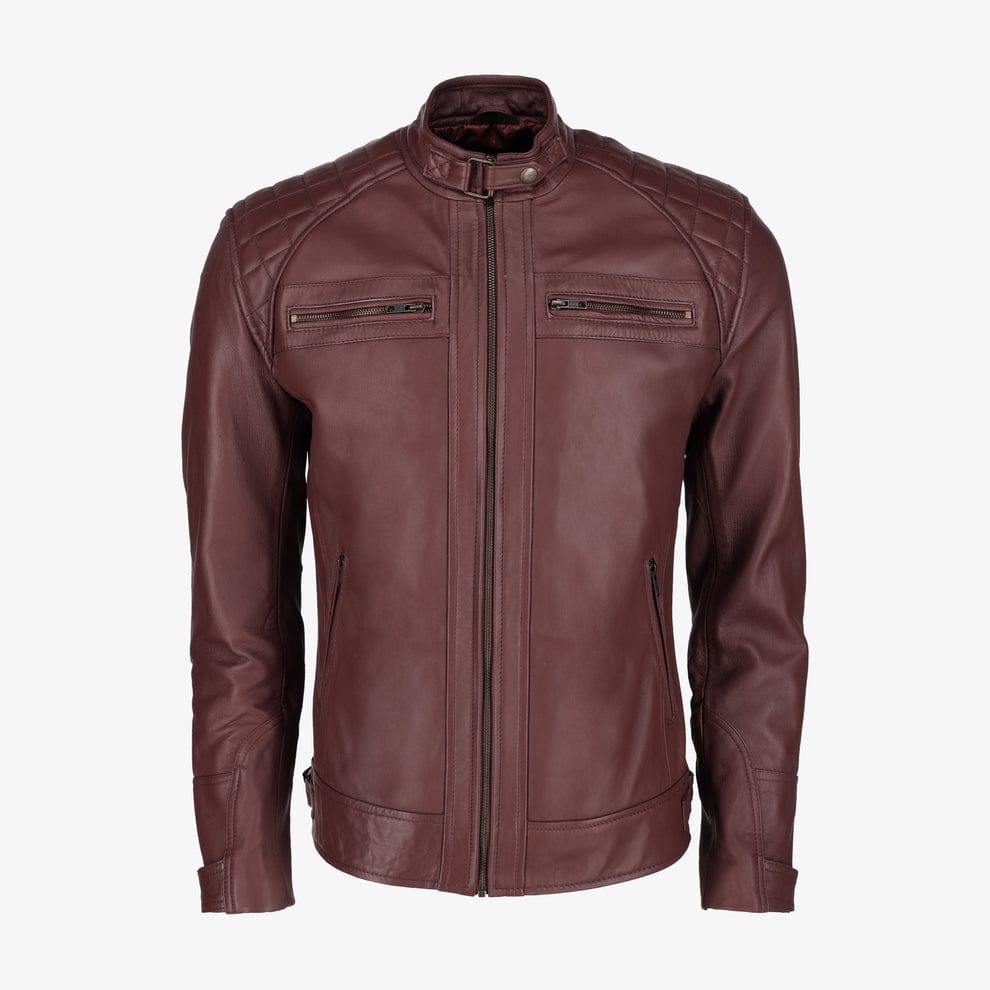 Mens Classic Brown Leather Jacket