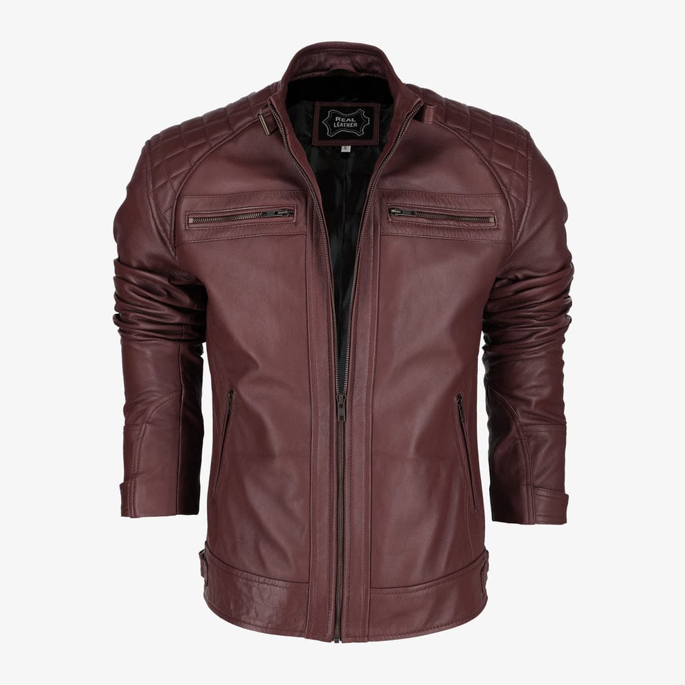 Mens Classic Brown Leather Jacket