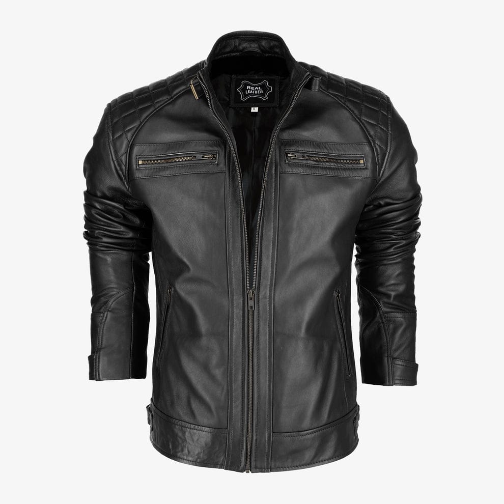 Mens Classic Brown Leather Jacket