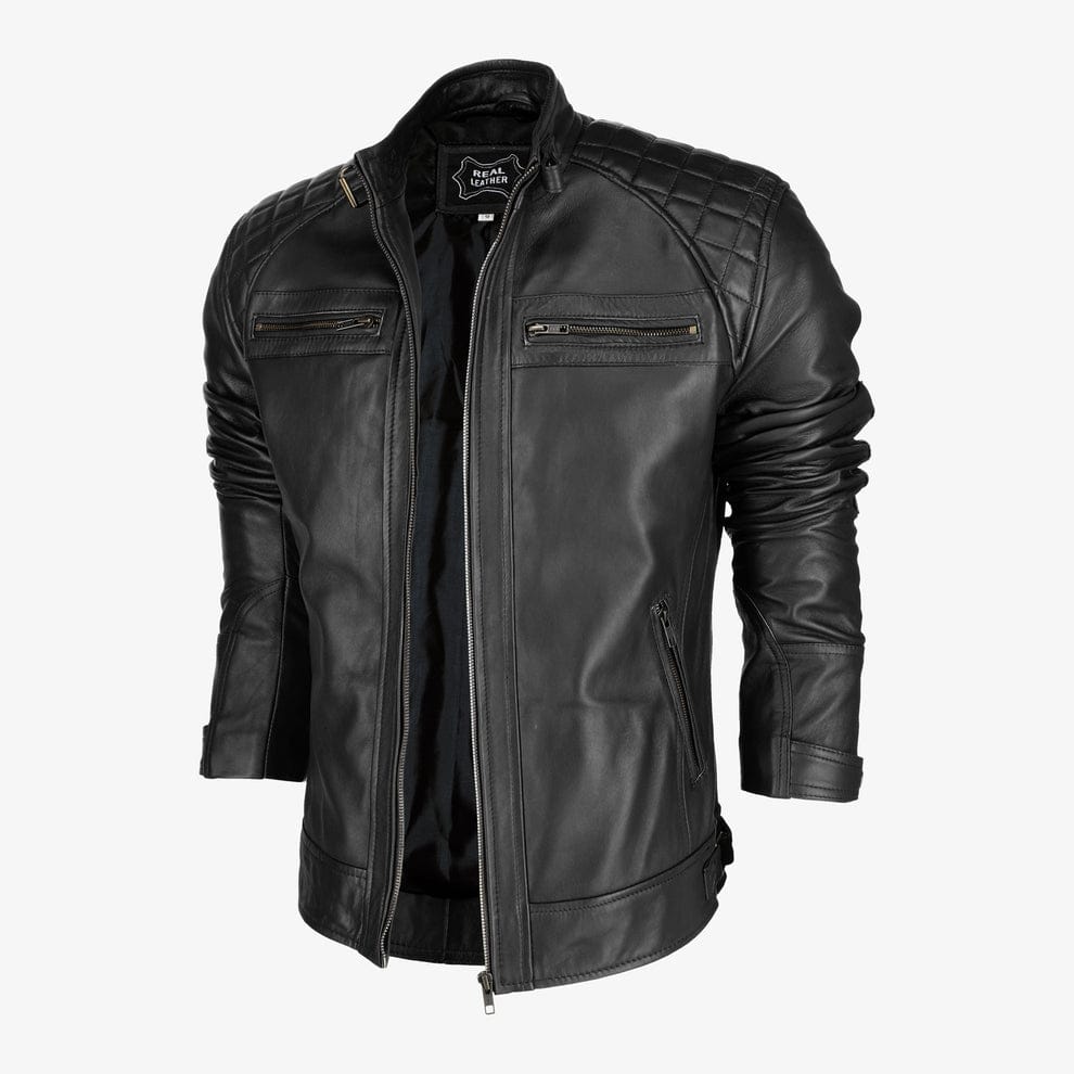Mens Classic Brown Leather Jacket