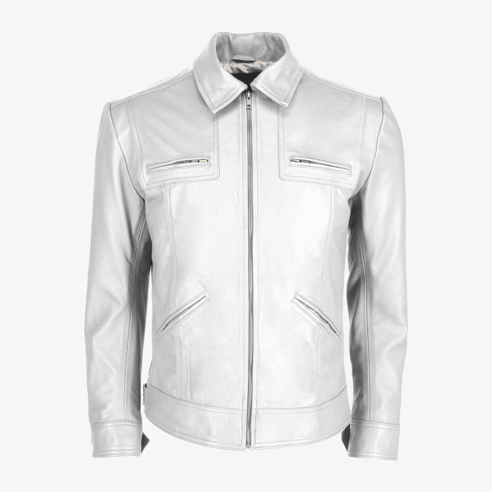 Mens Trucker Brown Leather Jacket