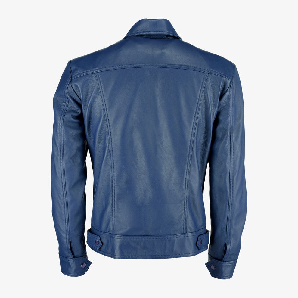 Mens Trucker Brown Leather Jacket