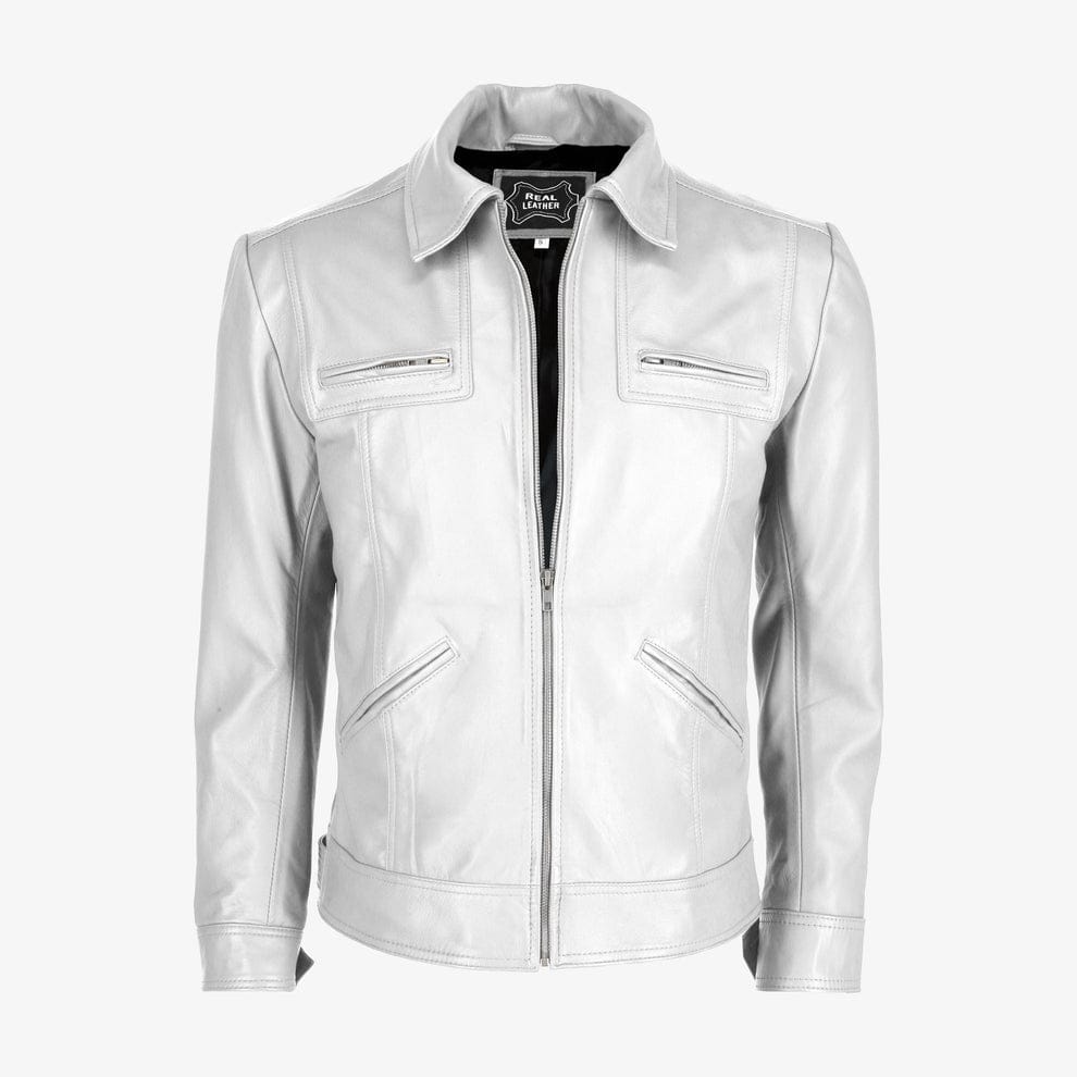 Mens Trucker Brown Leather Jacket