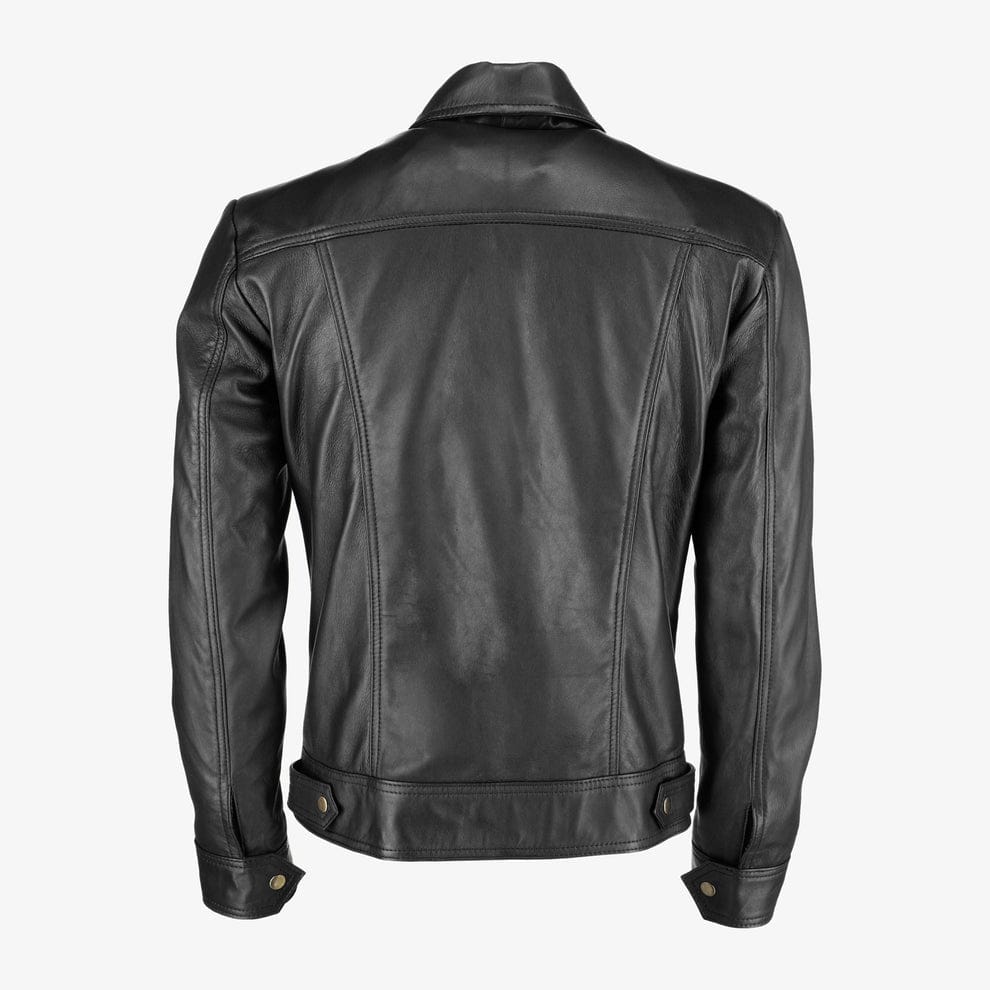 Mens Trucker Brown Leather Jacket