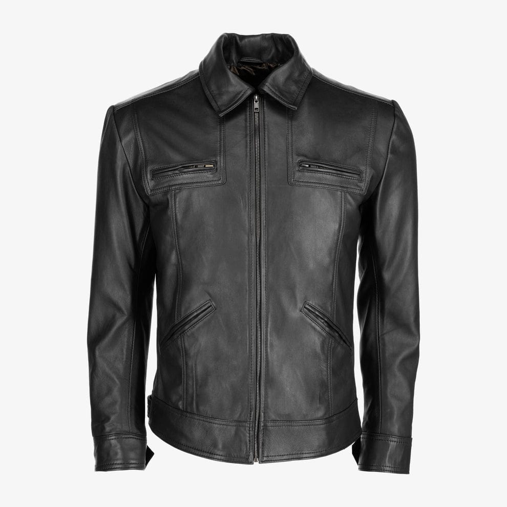 Mens Trucker Brown Leather Jacket